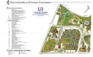 Mapa del Campus Central de la UAA